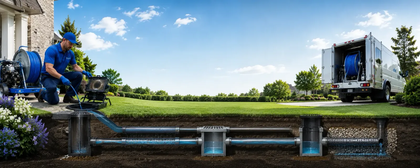 Outdoor drain cleaning information for Helmsburg, IN